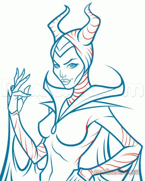 Малефисента картинки для срисовки