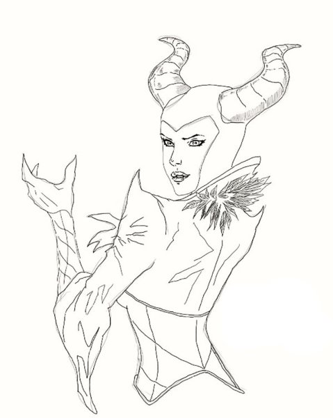 Малефисента Раскрашенная