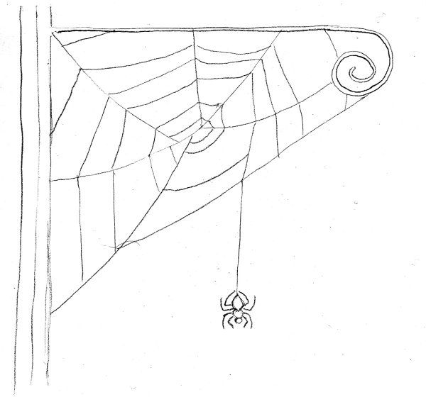 Паутина рисунок карандашом