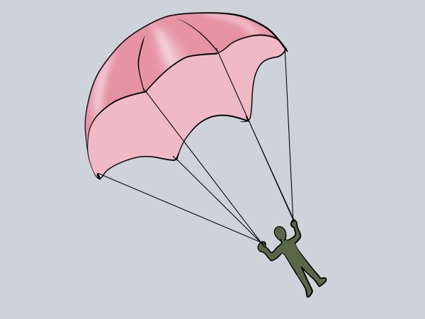Парашют рисованный