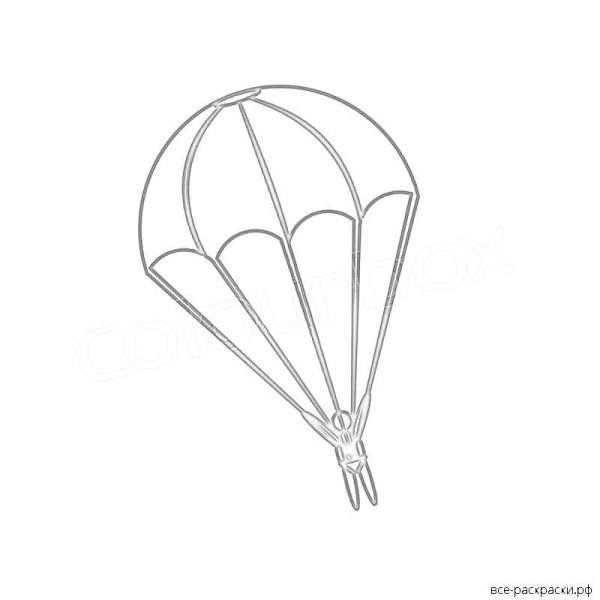 Трафарет парашюта