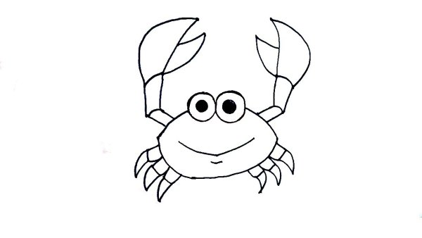 Краб рисунок пошагово