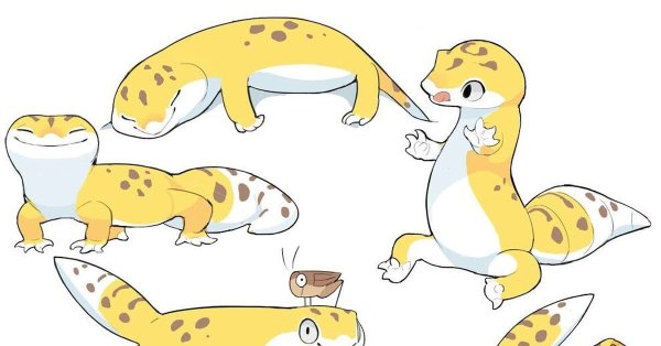 Геккон эублефар арт