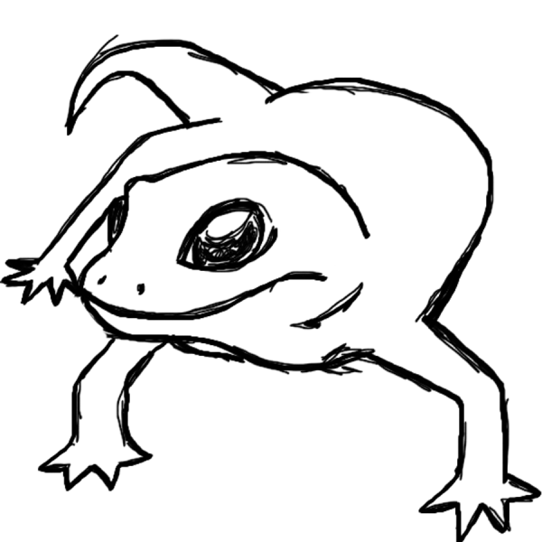 Геккон рисунок карандашом