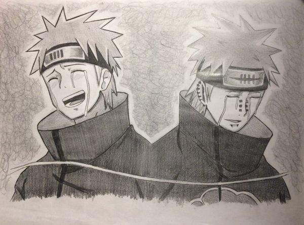 Наруто Яхико рисунки