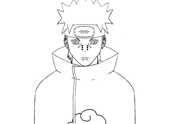 Раскраски Наруто Пейн