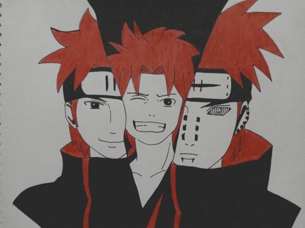 Яхико и Обито Наруто