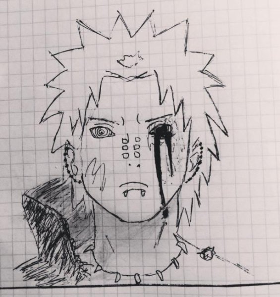 Яхико Пейн карандашом