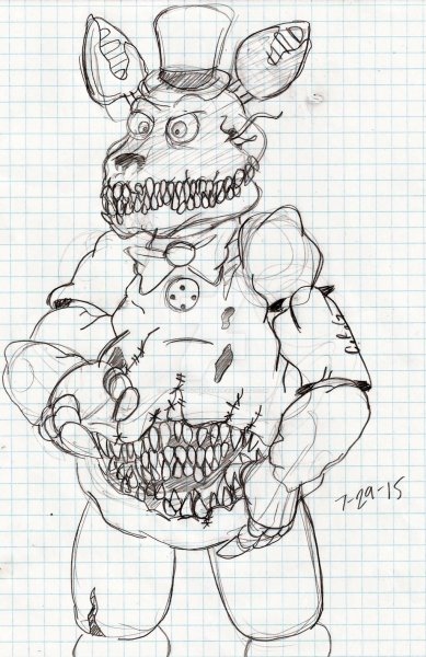 FNAF 4 Nightmare Fredbear Art