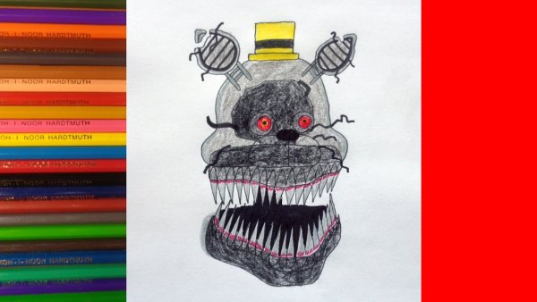 Раскраска АНИМАТРОНИКИ Голден Фредди