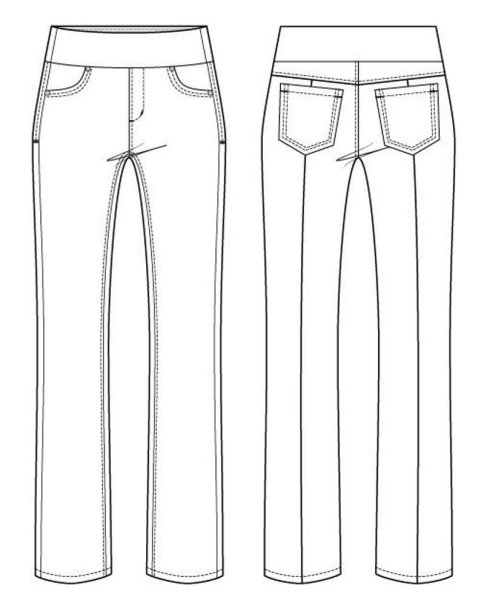 Тех эскиз брюк