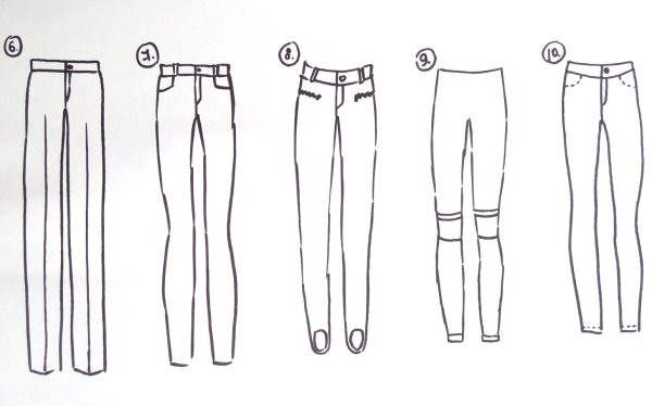 Брюки для срисовки