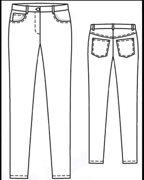 Джинсы технический эскиз