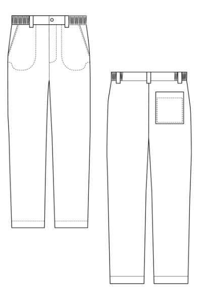 Эскиз мужских брюк