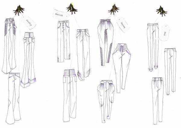 Брюки женские скетч