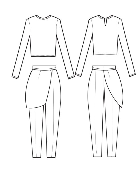 Эскиз женского костюма