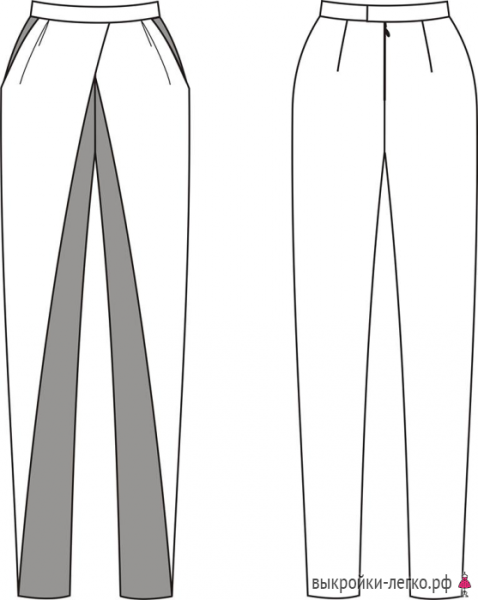 Эскиз брюк женских