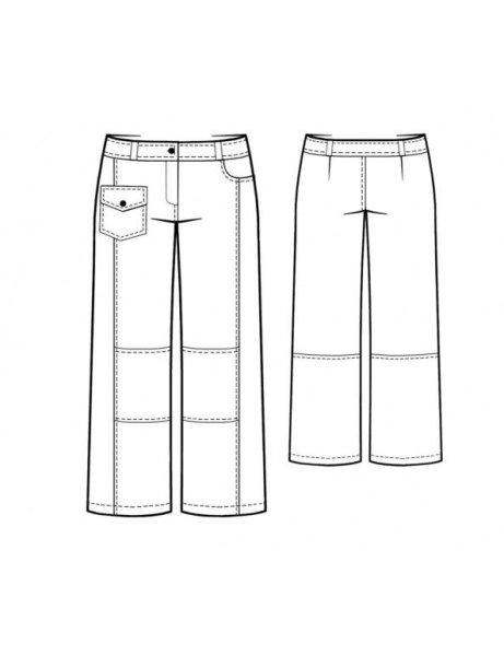 Эскиз прямых брюк