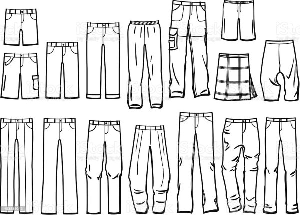 Эскиз мужских брюк