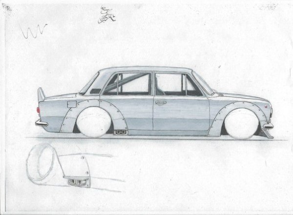 Дрифт ВАЗ 2107 чертёж