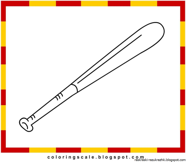 Бита бейсбольная нарисованная