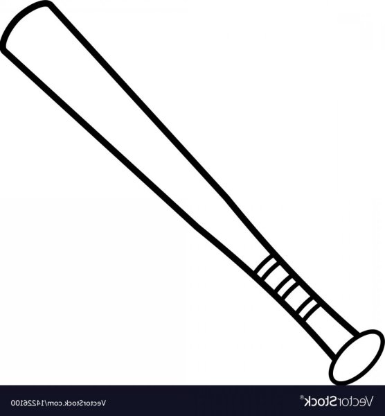 Бита раскраска для детей