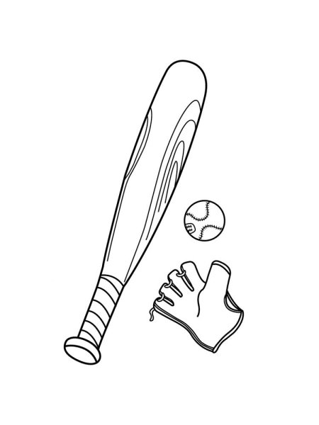 Бейсбольная бита раскраска
