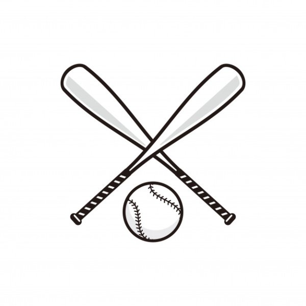 Софтбол рисунок бита и мяч
