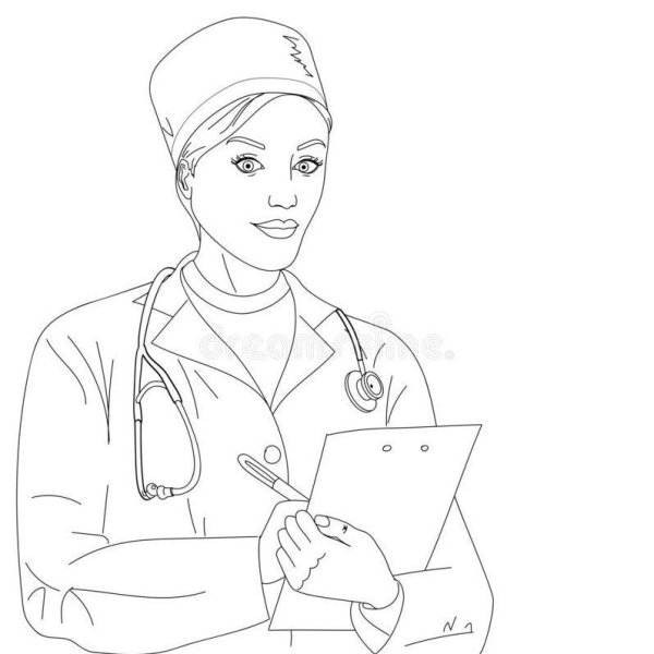 Пошаговое рисование доктора