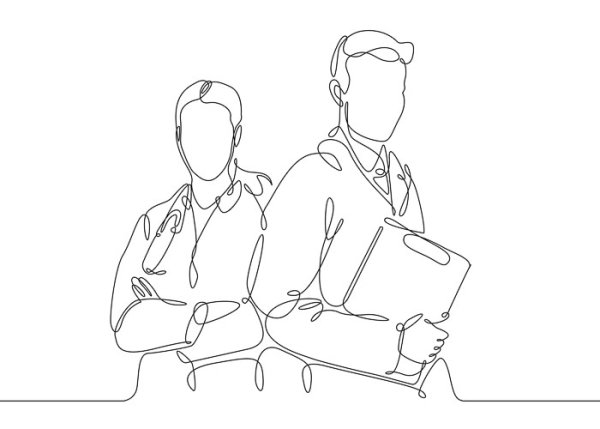 Поэтапное рисование врача для детей