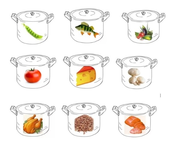 Продукты питания задания для дошкольников