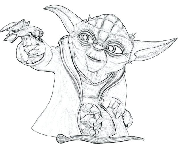 Раскраска йода Звездные войны