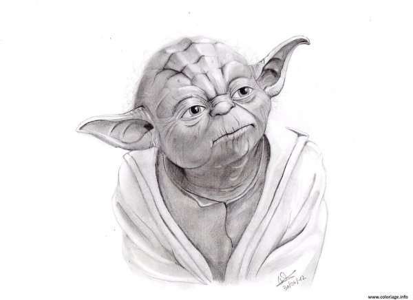 Раскраска Звездные войны мастер йода