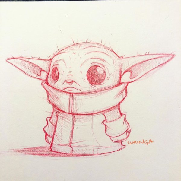Бейби йода скетч