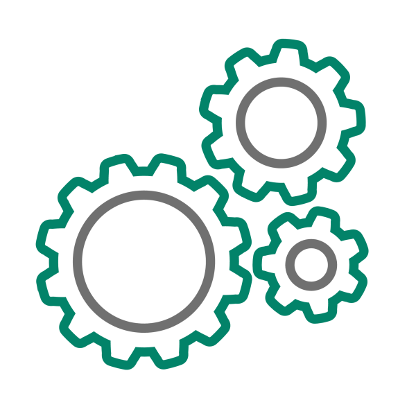 Значок шестеренки в винтовом компрессоре