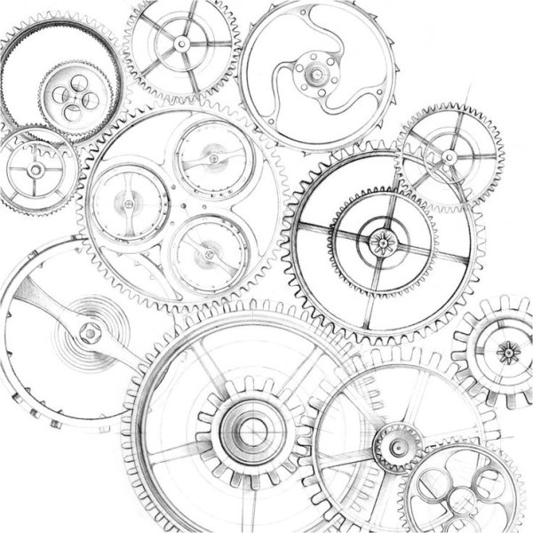 Механизм часов чертеж