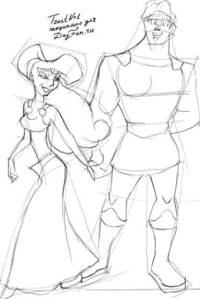 Геркулес рисунок пошагово