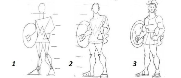 Подвиг Геракла рисунок поэтапно