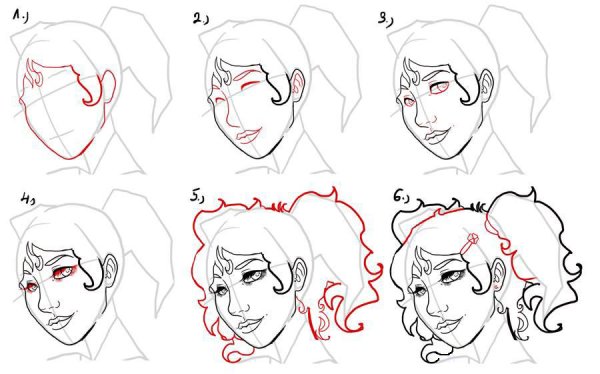 Красивые рисунки людей поэтапно