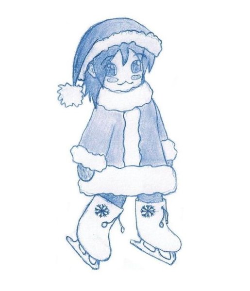 Рисунок на катке для срисовки