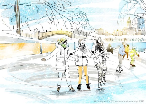 Каток рисунок