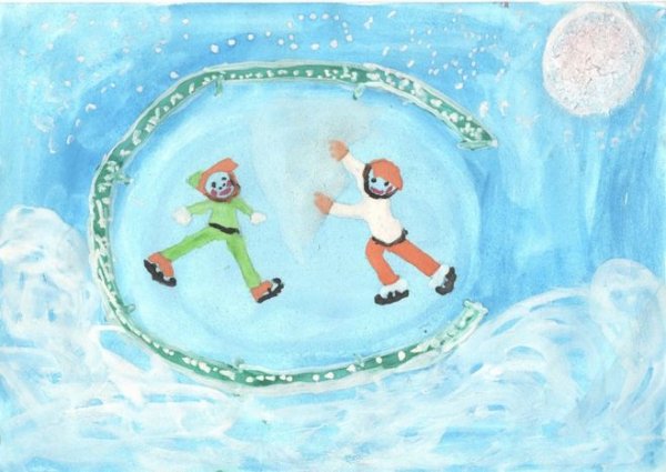 Рисунок на катке детский