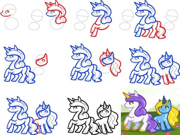 Как рисовать единорога