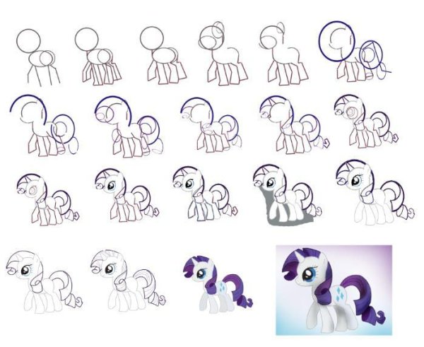 Рисование для детей пони