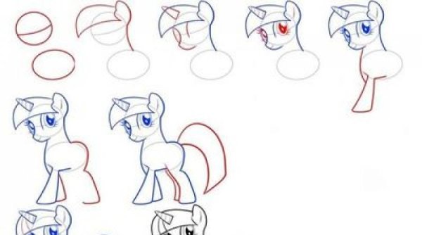My little Pony рисовать легко поэтапно для начинающих