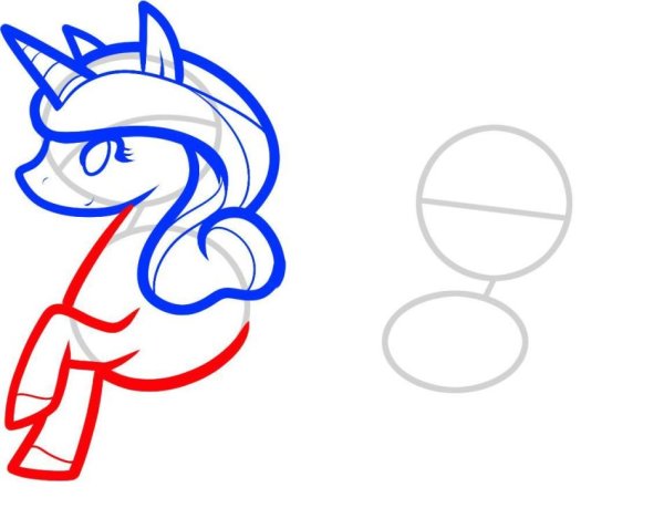 Рисунок пони единорога карандашом