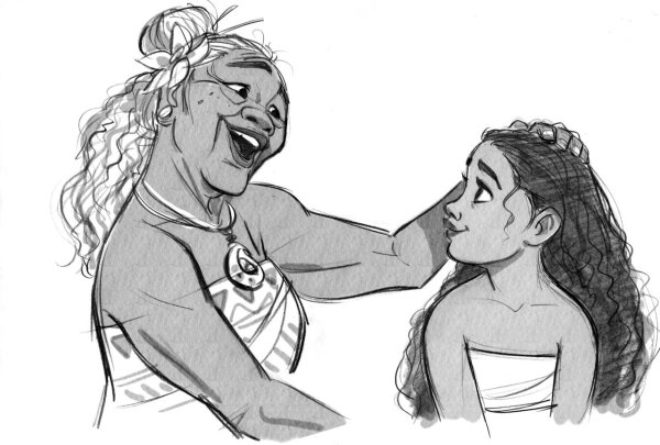 Моана рисунок для срисовки