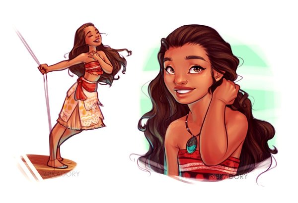 Принцессы Диснея Моана портрет