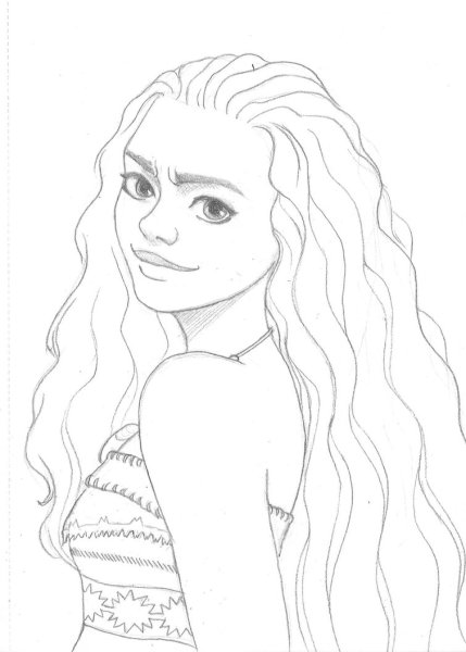 Моана срисовать