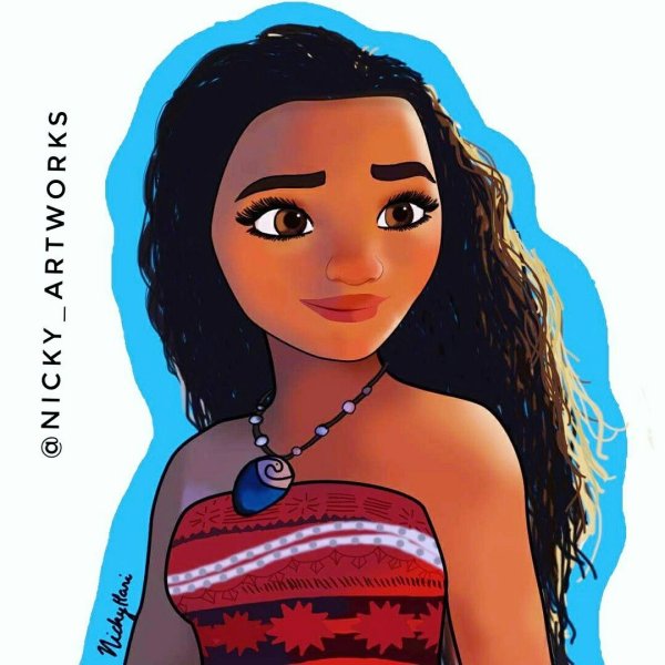 Принцессы Диснея Моана портрет